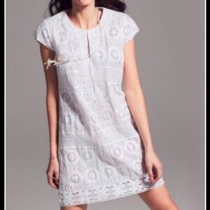 Calypso St. Barth White Eyelet Mini Dress